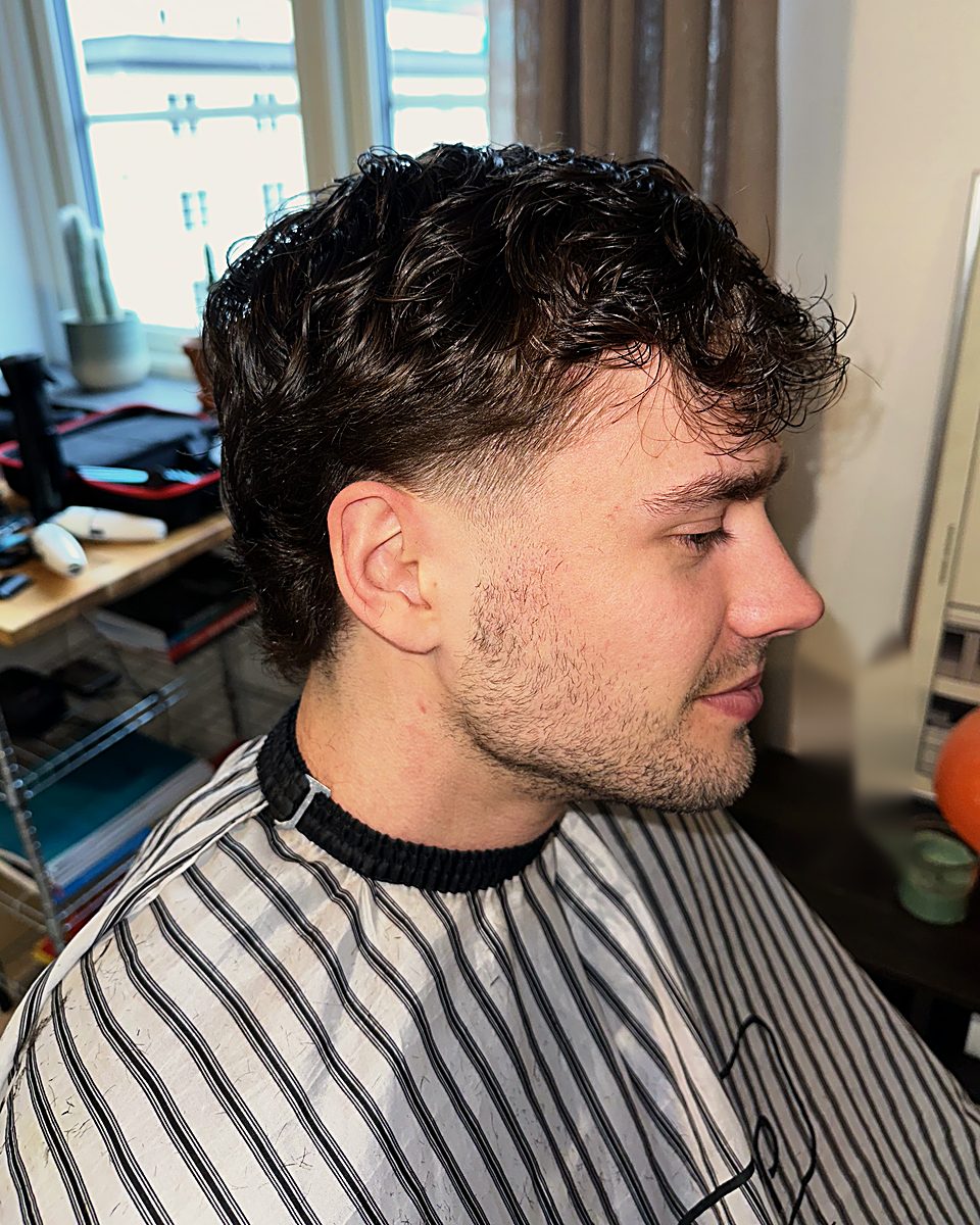 Curly top with faded sides